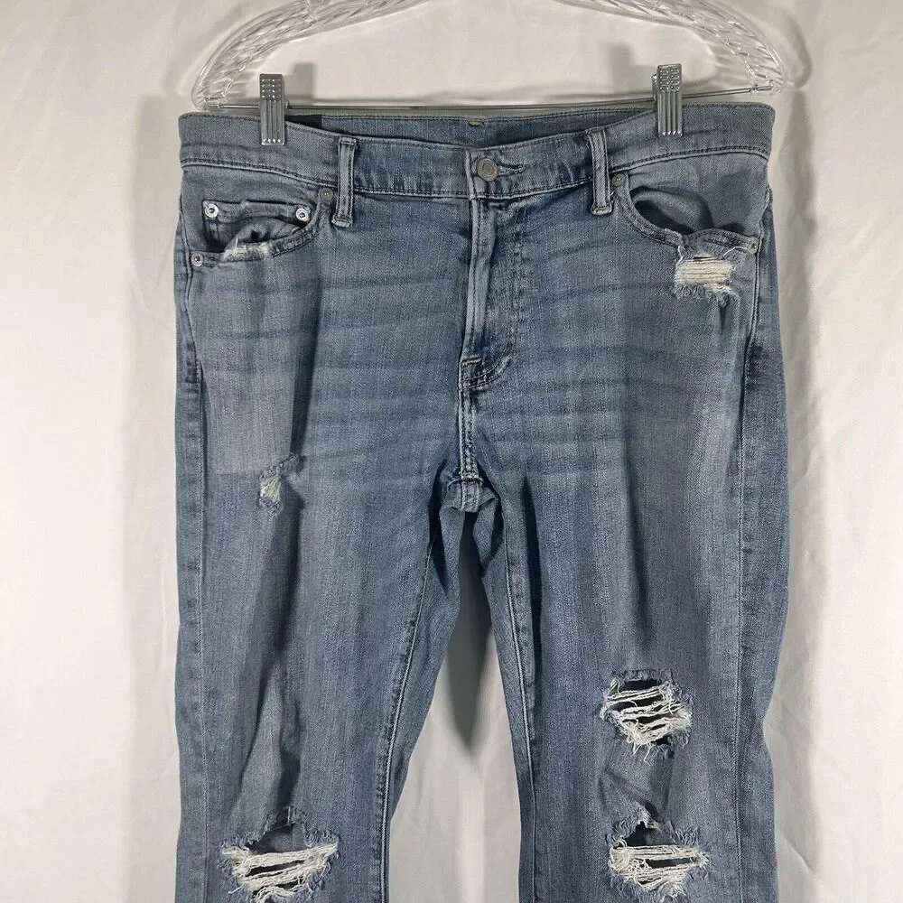 Abercrombie Fitch Jeans Men's 32x32 Light Wash Denim Kennan Straight Stretch